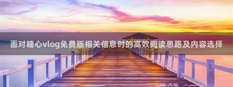 糖心viog最新网站入口：面对糖心vlog免费版相关信息时的高效阅读思路及内容选择